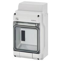 Hensel 61001101 KV PC 9104 Kleine verdeelkast Opbouw (op muur) Aantal groepen: 4.5 Aantal rijen: 1 Inhoud: 1 stuk(s)