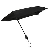 Stormparaplu STORMiniÃ‚Â® aÃƒÂ«rodynomisch opvouwbaar windproof 90 cm zwart - thumbnail