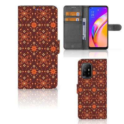 OPPO Reno5 Z | A94 5G | Telefoon Hoesje | Batik Brown