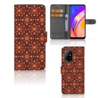 OPPO Reno5 Z | A94 5G | Telefoon Hoesje | Batik Brown
