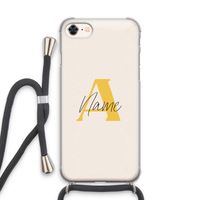 Amber Script: iPhone 7 Transparant Hoesje met koord