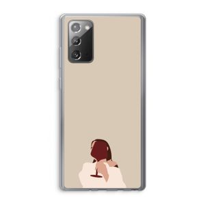 I drink wine: Samsung Galaxy Note 20 / Note 20 5G Transparant Hoesje