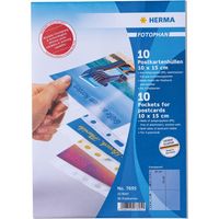 Herma Ansichtkaartenhoesjes 4x 10x15cm 10 stuks - thumbnail