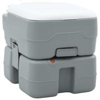 VidaXL Camping toilet grijs en wit 41,5 x 36,5 x 37,5 cm polyetheen