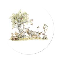 Muurcirkel Bosdieren Beer in Hangmat 60 Geen - thumbnail