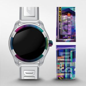 Horlogeband Smartwatch Diesel DZT2023.Printed Kunststof/Plastic Multicolor 22mm
