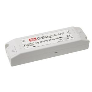 Mean Well PLC-30-12 LED-driver, LED-transformator Constante spanning, Constante stroomsterkte 30 W 0 - 2.5 A 12 V/DC Niet dimbaar, PFC-schakeling,