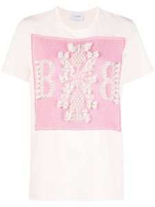 Barrie t-shirt à empiècement en cachemire - Rose