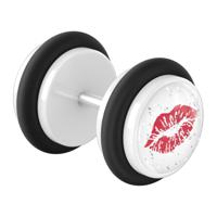 Fake plug met Kiss Design Acryl / Chirurgisch staal 316L Fake Piercings