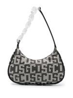 GCDS sac porté épaule à motif monogrammé - Noir