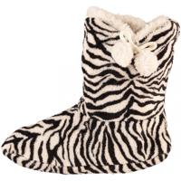 Hoge sloffen/pantoffels - Dieren zebra print - dames - Pluche - dierensloffen print