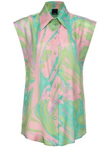 PINKO chemise sans manches à imprimé spirale - Vert