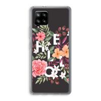 Hello in flowers: Samsung Galaxy A42 5G Transparant Hoesje - thumbnail