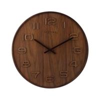 NeXtime NE-3096BR Wandklok Dia. 35 Cm, Hout, Bruin, 'Wood Wood Medium'