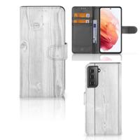 Samsung Galaxy S21 | Book Style Case | White Wood