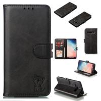 Lederen beschermhoes voor Galaxy S10 plus (zwart)