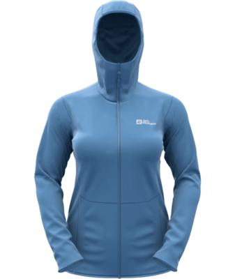 Jack wolfskin Feldberg Hoody Softshell Jas Dames Mid Blue S