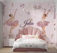 Ballet met naam Fotobehang tienerkamer