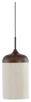 Light & Living Hanglamp 'Dania' Houtlook en touw, 22cm, kleur Donkerbruin