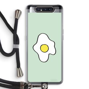 Spiegelei: Samsung Galaxy A80 Transparant Hoesje met koord