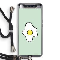 Spiegelei: Samsung Galaxy A80 Transparant Hoesje met koord