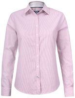 Cutter & Buck 352401 Belfair Oxford Shirt Ladies - Burgundy/Wit Gestreept - M