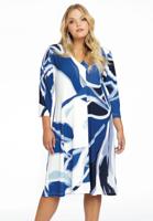 Yoek Jurk v-hals VIVIAN | Blauw | Maat 58/60