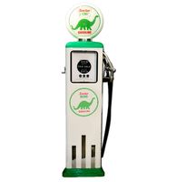 Sinclair Dino Gasoline 8 Ball Elektrische Benzinepomp Met Voet - Wit & Groen - Reproductie