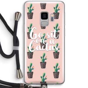 Cactus quote: Samsung Galaxy S9 Transparant Hoesje met koord