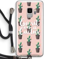 Cactus quote: Samsung Galaxy S9 Transparant Hoesje met koord