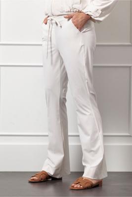 Flair LONG bnd drawstring trousers - ecru - 13030