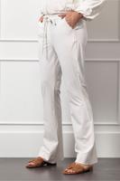 Flair LONG bnd drawstring trousers - ecru - 13030