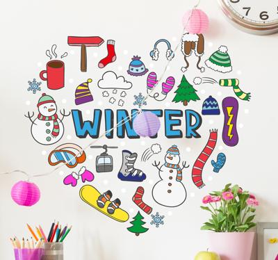 Muursticker Winterhart