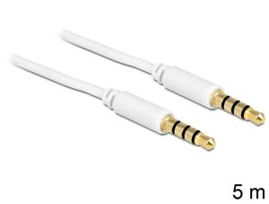 DeLOCK 3.5mm - 3.5mm, 5m audio kabel Wit