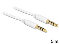 Delock 83443 Kabel Stereo Jack 3,5 mm 4-pins male > male 5 m
