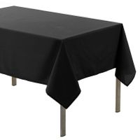 Zwarte tafelkleden/tafellakens 140 x 250 cm rechthoekig van stof   -