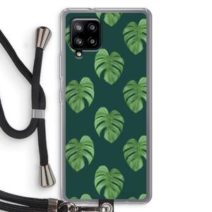 Monstera leaves: Samsung Galaxy A42 5G Transparant Hoesje met koord