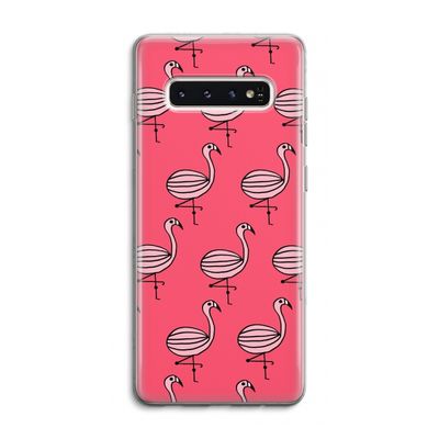 Flamingo: Samsung Galaxy S10 4G Transparant Hoesje