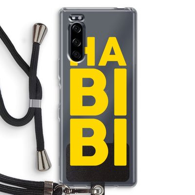 Habibi Blue: Sony Xperia 5 Transparant Hoesje met koord