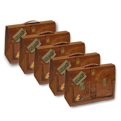 Miko cadeauverpakking schooltas - 5x - 6 x 19 x 14 cm - karton - kadodoos - geslaagd cadeau