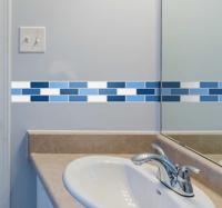 Tegelsticker badkamer blauw - thumbnail