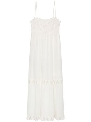 Simkhai robe sans manches à détail de dentelle - Blanc