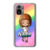 Chibi Maker vrouw: Xiaomi Redmi Note 10S Transparant Hoesje