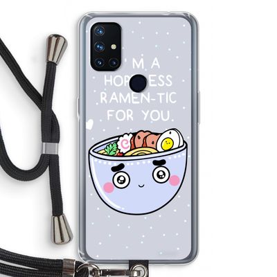 I'm A Hopeless Ramen-Tic For You: OnePlus Nord N10 5G Transparant Hoesje met koord