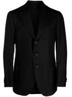 Cesare Attolini blazer en cachemire à simple boutonnage - Noir