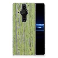 Sony Xperia Pro-I | Bumper Hoesje | Green Wood