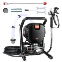 VEVOR draagbaar airless verfspuit, 750 W, 3000 psi, hoog rendement elektrisch spuitapparaat, verfspuiten Spuitverfmachine Hogedruk airless verfspuitsysteem met 15 m slanglengte