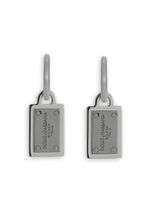 Dolce & Gabbana boucles d'oreilles pendantes à logo - Argent - thumbnail