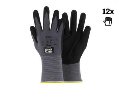 Safety Jogger Veiligheidshandschoenen met maximale beweeglijkheid | 12 Stuks | Zwart | Maat 11 - ALLF06011