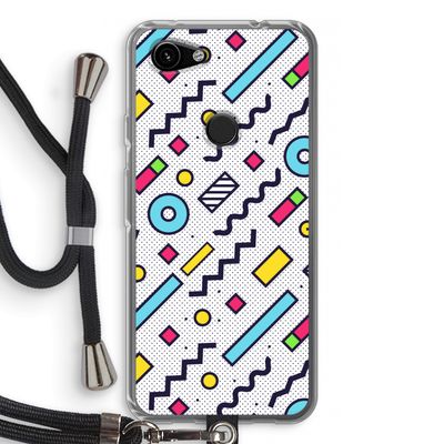 8-bit N°8: Pixel 3a Transparant Hoesje met koord